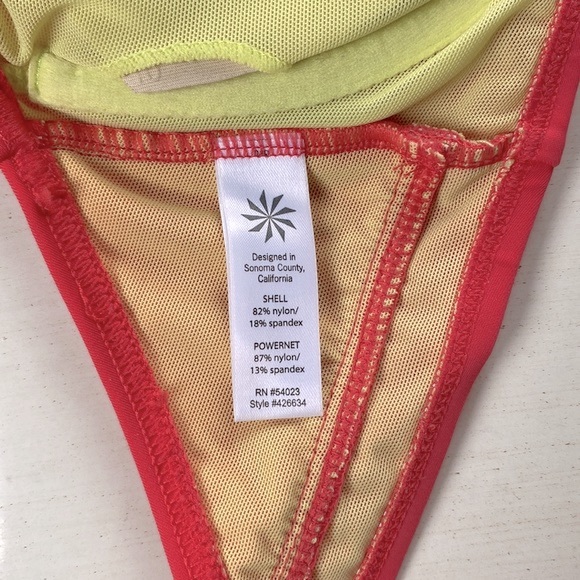 NWOT Athleta Halter Bikini Top Pink/Orange 32D/DD - Picture 5 of 8